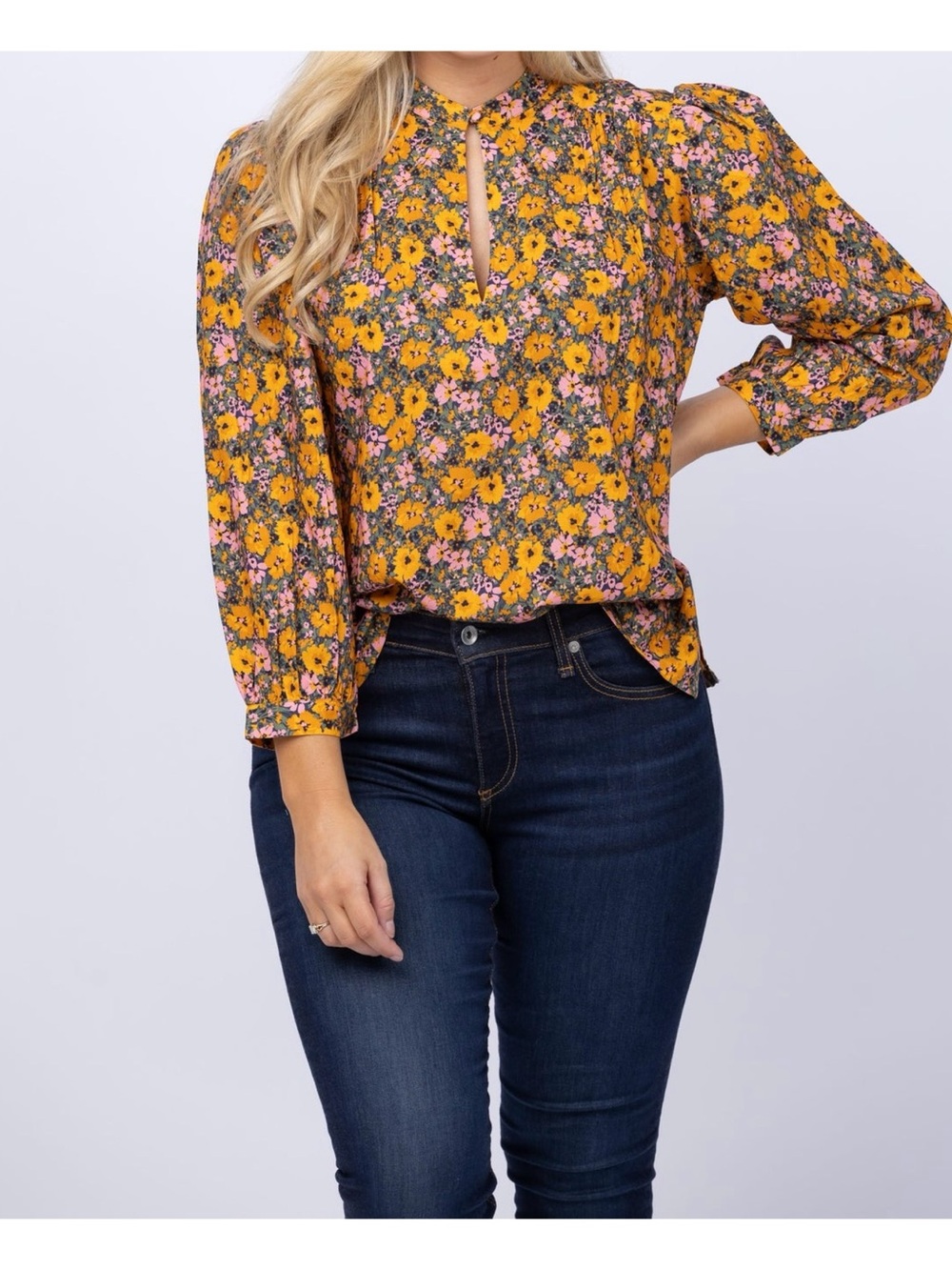 Trovata | Birds of Paradis Bailey Blouse in Sunken Garden